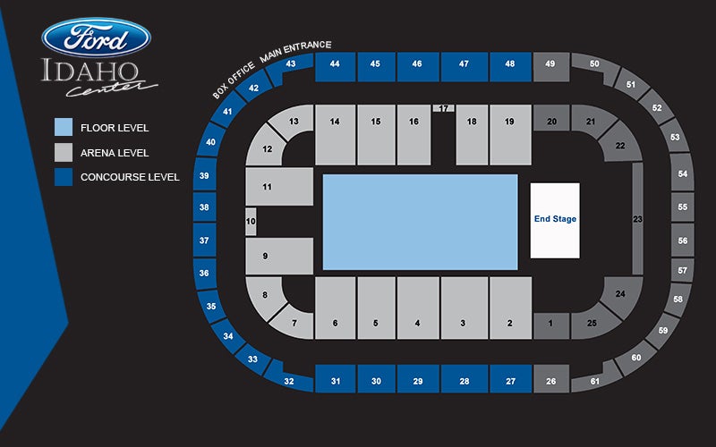 Arena End Stage Seating Chart