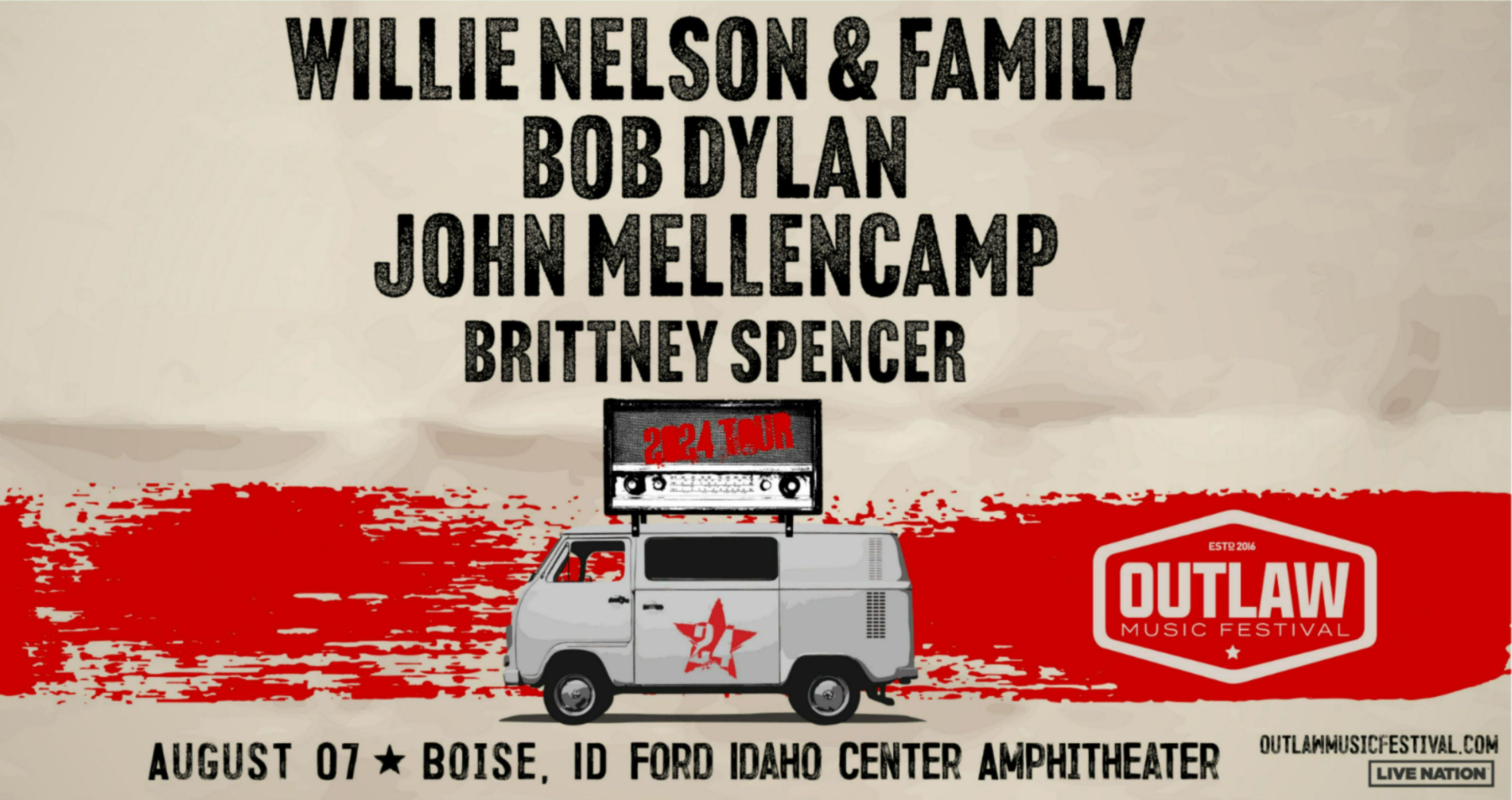 Willie Nelson & Family, Bob Dylan, John Mellencamp