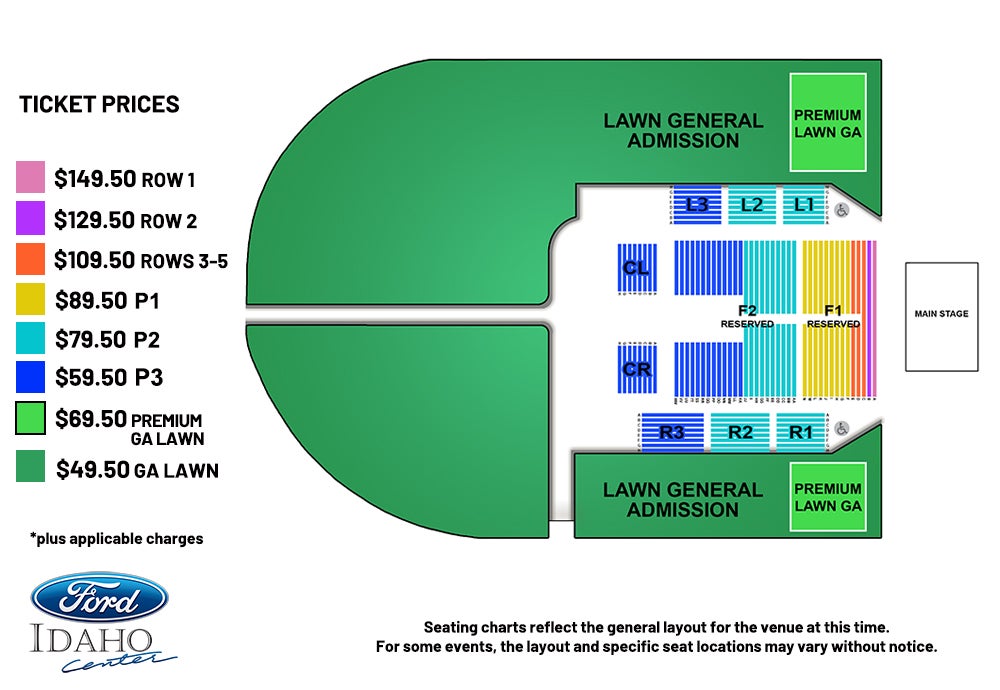 Seating Charts Ford Idaho Center