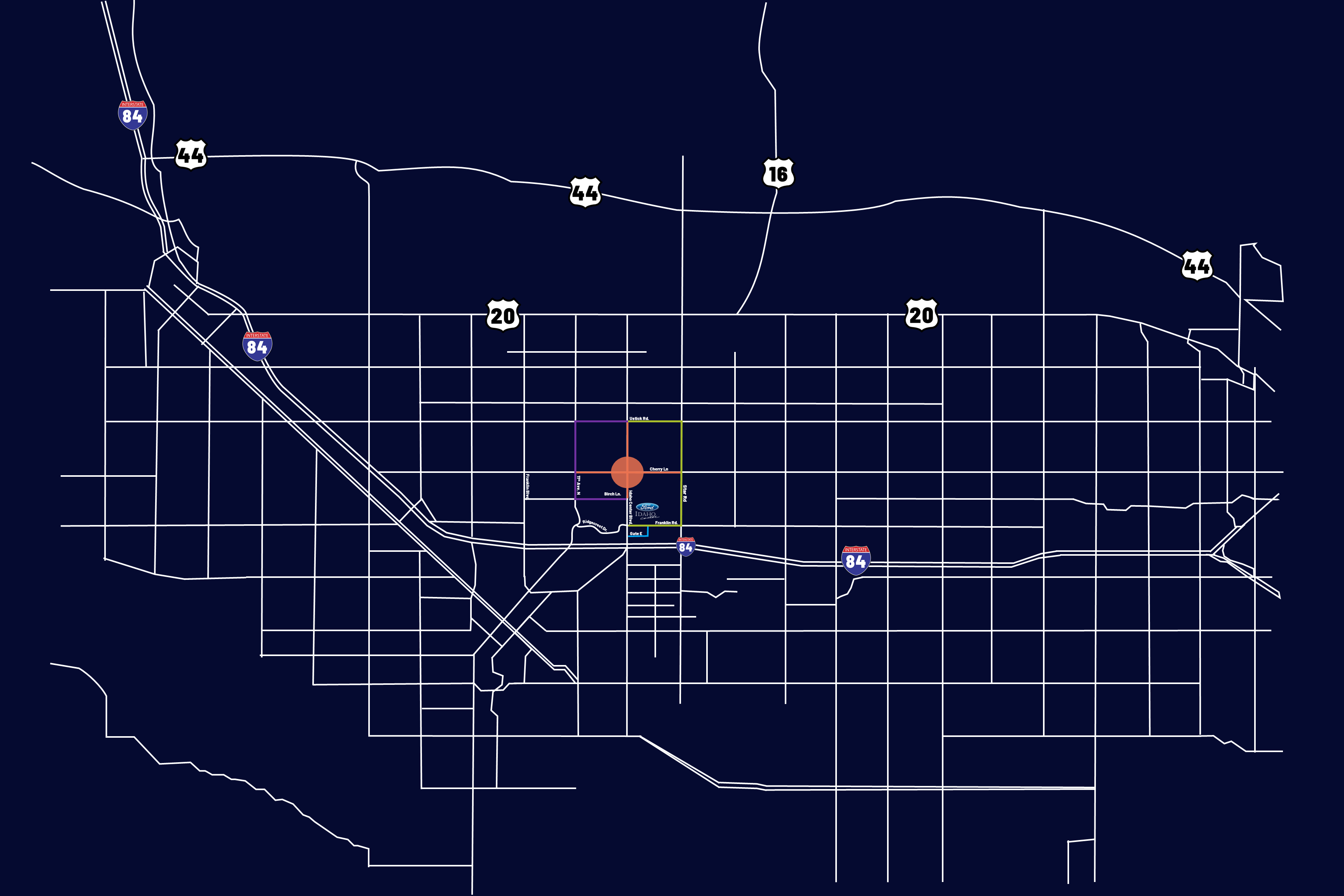 Treasure Valley Road Map Dark.png
