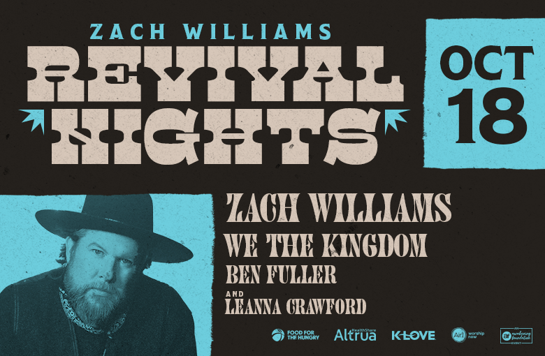 More Info for THE AWAKENING FOUNDATION ANNOUNCES THE ZACH WILLIAMS REVIVAL NIGHTS FALL 2025 TOUR 